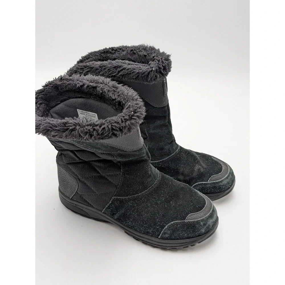 Columbia Ice Maiden II Women's Black Waterproof Winter Faux Fur Boots / Size 8.5